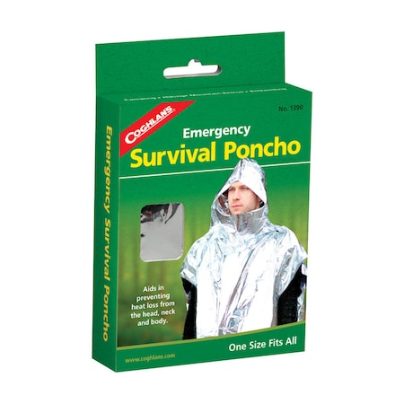 Coghlans Coghlan's Silver Survival Poncho 5.875 in. H X 42-1/2 in. W X 39 in. L 1 pk 1390